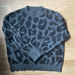 Rta black and grey animal print sweater